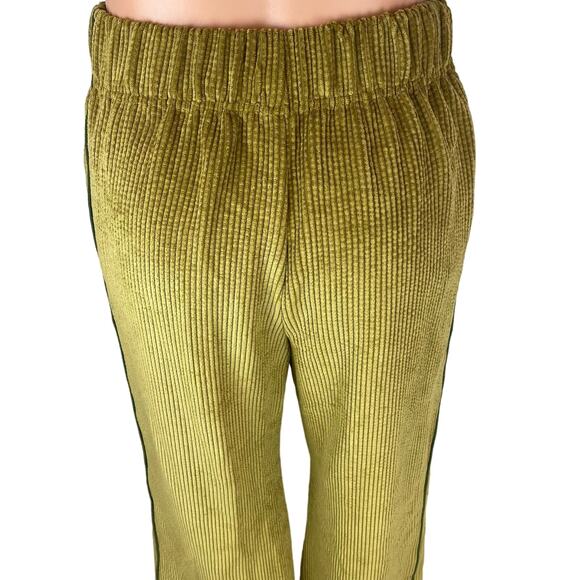 BDG Urban Outfitters Green Corduroy Flared Wide Leg Pull On Ankle Pants Size 26 - Picture 6 of 8